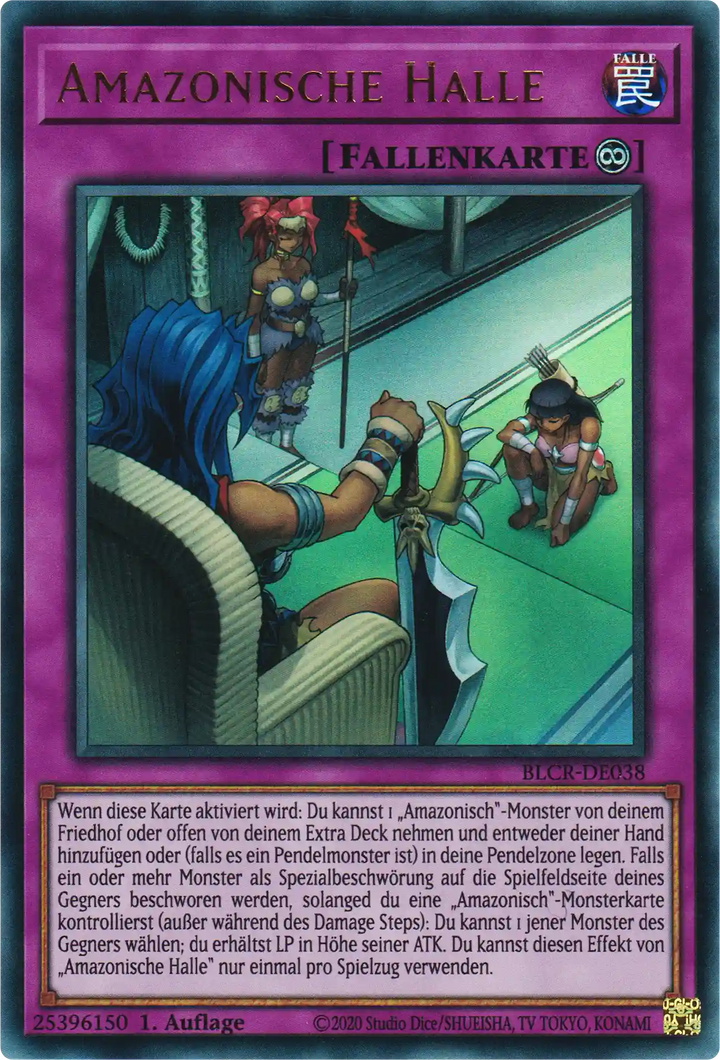 Amazonische Halle Yu-Gi-Oh! Karte BLCR-DE038 Ultra Rare