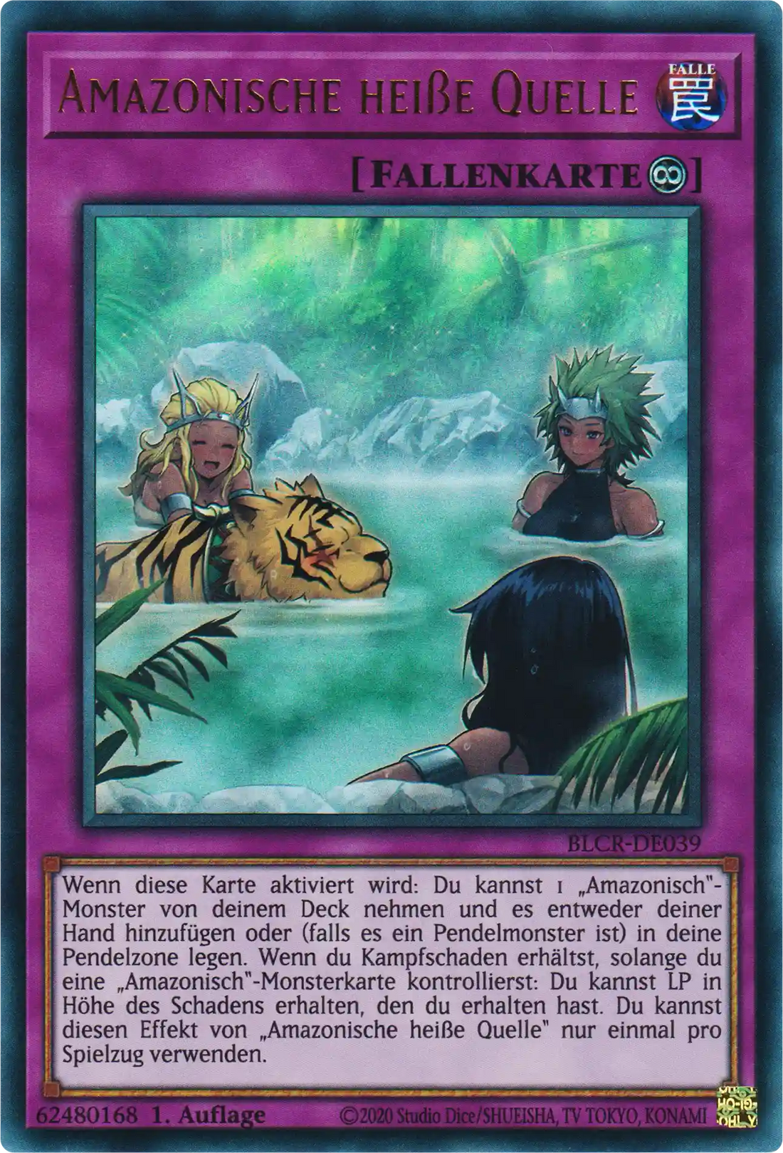Amazonische heiße Quelle Yu-Gi-Oh! Karte BLCR-DE039 Ultra Rare