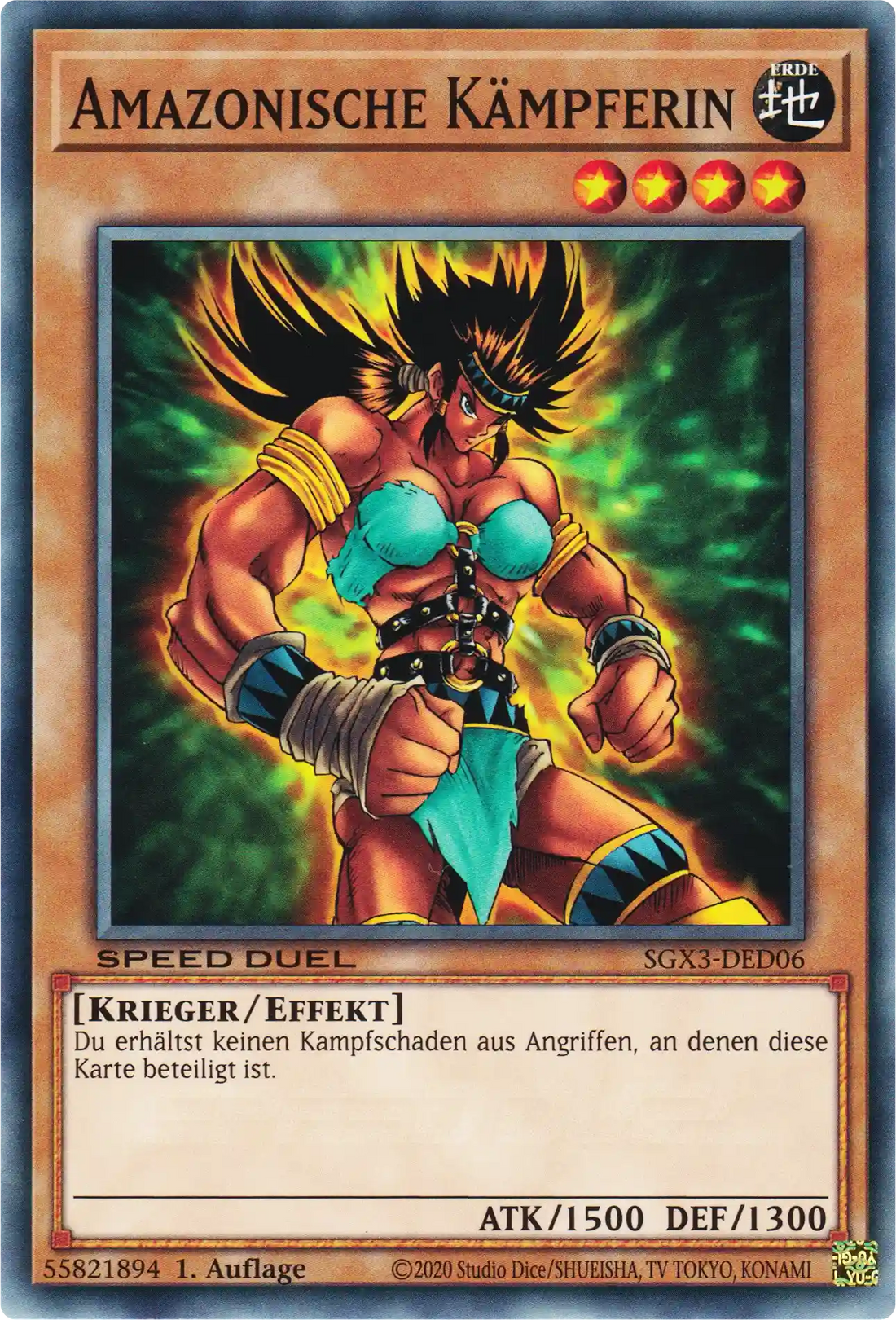 Amazonische Kämpferin Yu-Gi-Oh! Karte SGX3-DED06 Common