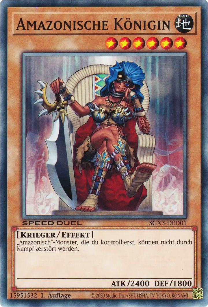 Amazonische Königin Yu-Gi-Oh! Karte SGX3-DED01 Common