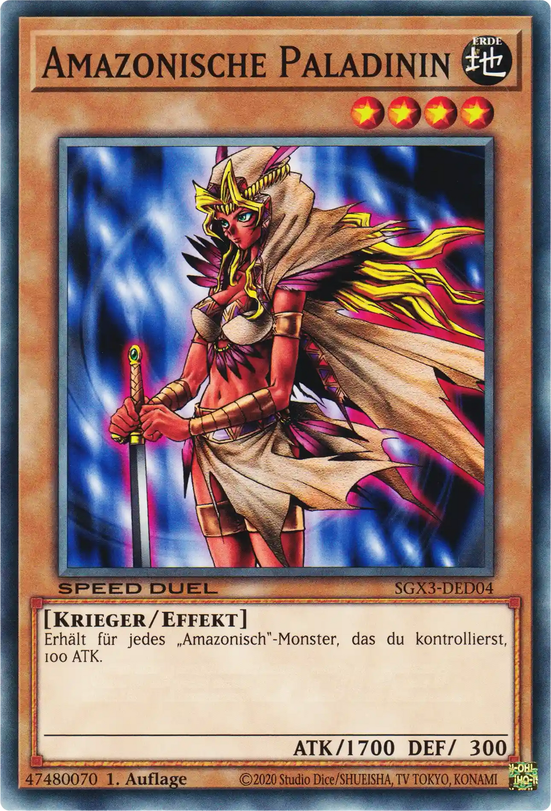 Amazonische Paladinin Yu-Gi-Oh! Karte SGX3-DED04 Common