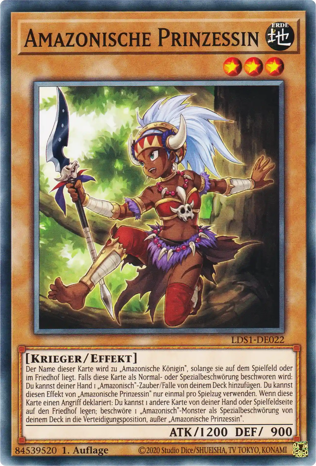 Amazonische Prinzessin Yu-Gi-Oh! Karte LDS1-DE022 Common