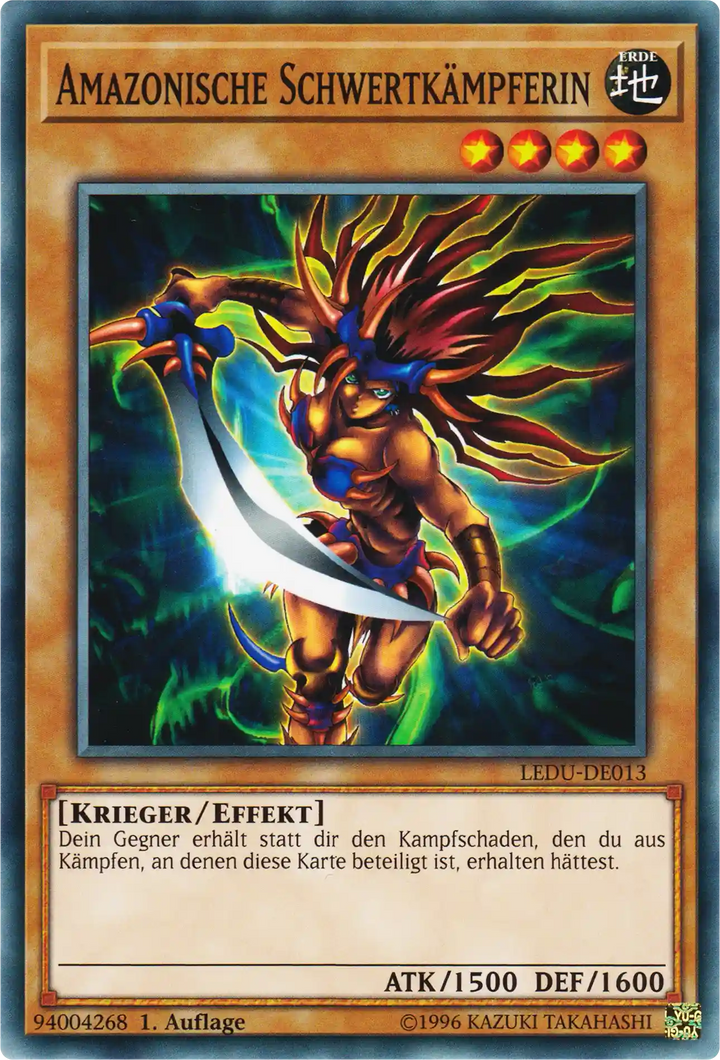 Amazonische Schwertkämpferin Yu-Gi-Oh! Karte LEDU-DE013 Common