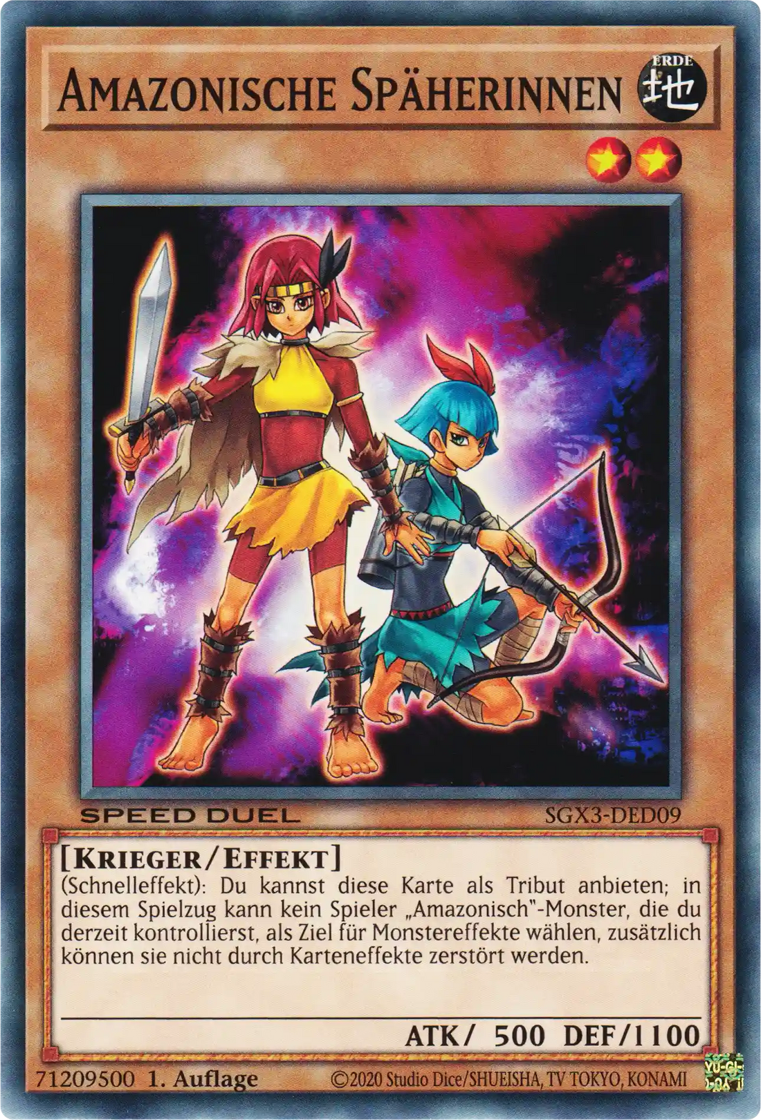 Amazonische Späherinnen Yu-Gi-Oh! Karte SGX3-DED09 Common