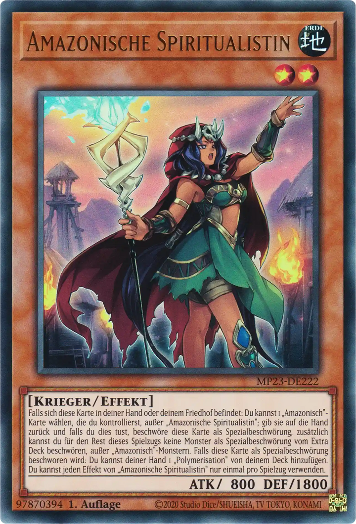 Amazonische Spiritualistin Yu-Gi-Oh! Karte MP23-DE222 Ultra Rare