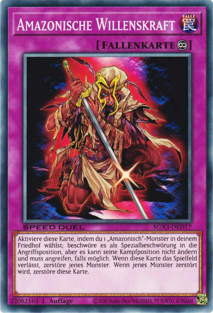 Amazonische Willenskraft Yu-Gi-Oh! Karte SGX3-DED17 Common
