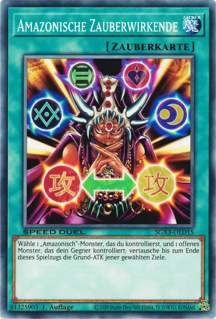 Amazonische Zauberwirkende Yu-Gi-Oh! Karte SGX3-DED15 Common