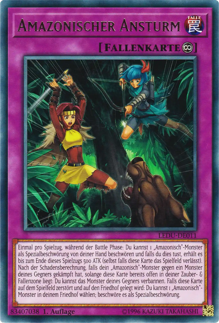 Amazonischer Ansturm Yu-Gi-Oh! Karte LEDU-DE011 Rare