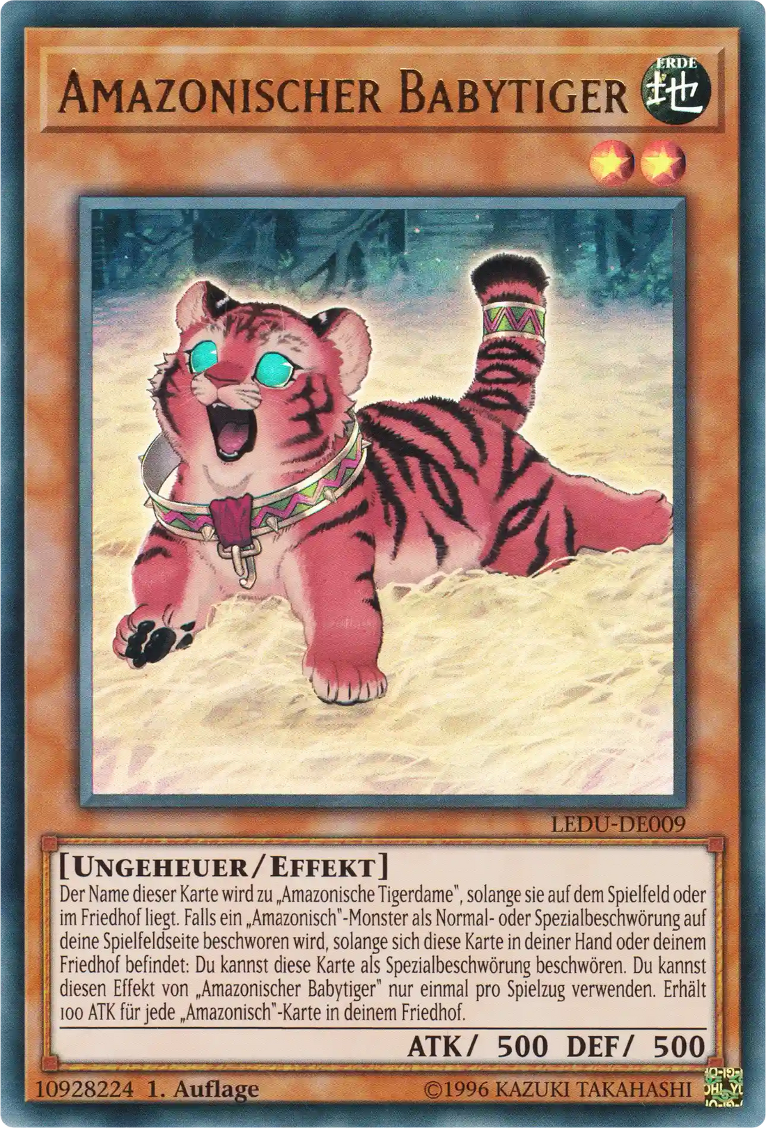 Amazonischer Babytiger Yu-Gi-Oh! Karte LEDU-DE009 Ultra Rare
