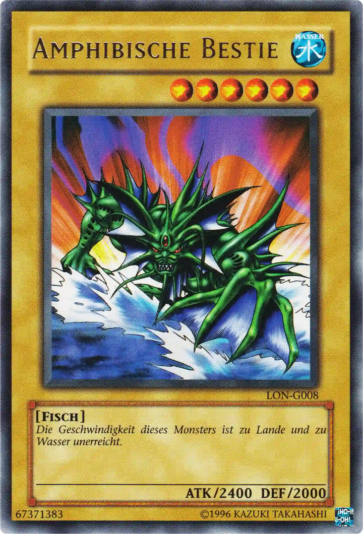 Amphibische Bestie Yu-Gi-Oh! Karte LON-G008 Rare