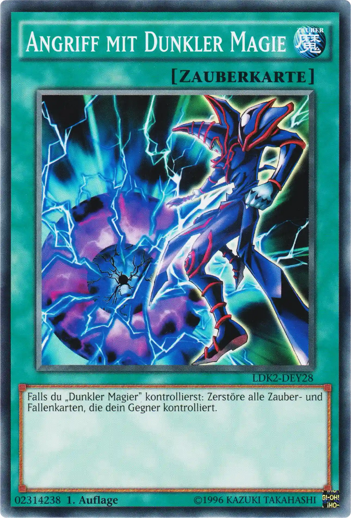 Angriff mit Dunkler Magie Yu-Gi-Oh! Karte LDK2-DEY28 Common