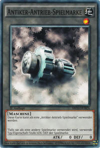 Antiker-Antrieb-Spielmarke Yu-Gi-Oh! Karte SR03-DETKN Common