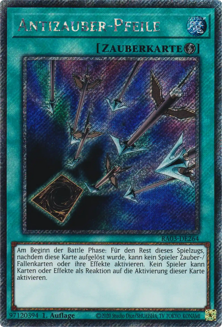 Antizauber-Pfeile Yu-Gi-Oh! Karte RA03-DE264 Platinum Secret Rare
