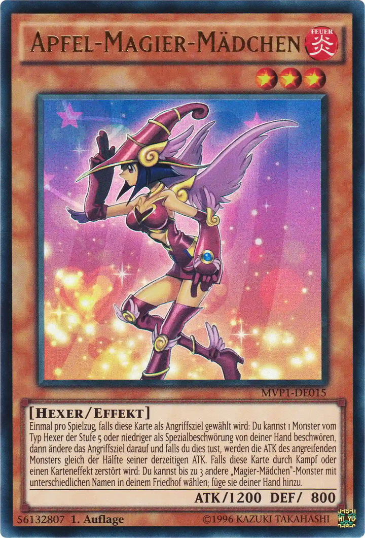 Apfel-Magier-Mädchen Yu-Gi-Oh! Karte MVP1-DE015 Ultra Rare