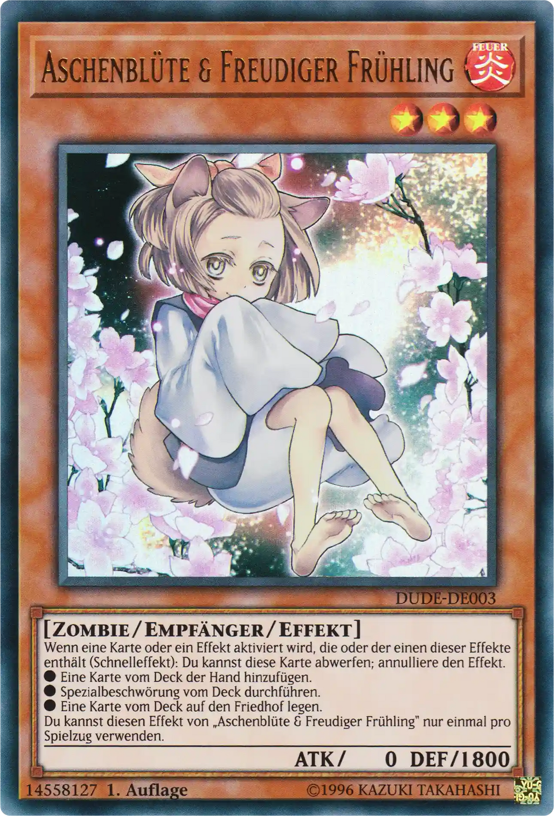 Aschenblüte & Freudiger Frühling Yu-Gi-Oh! Karte DUDE-DE003 Ultra Rare