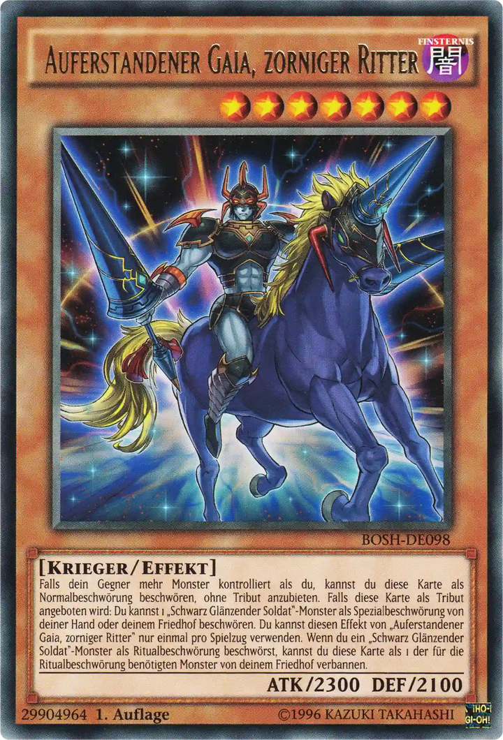 Auferstandener Gaia, zorniger Ritter Yu-Gi-Oh! Karte BOSH-DE098 Rare