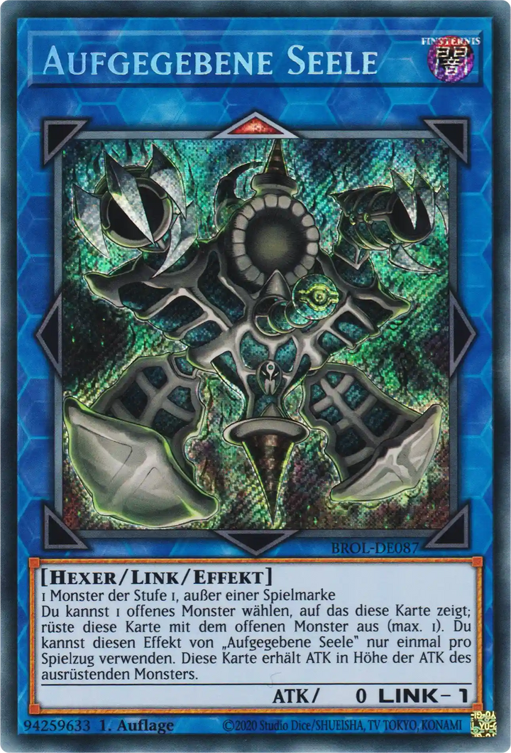 Aufgegebene Seele Yu-Gi-Oh! Karte BROL-DE087 Secret Rare
