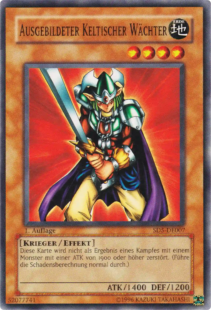 Ausgebildeter Keltischer Wächter Yu-Gi-Oh! Karte SD5-DE007 Common