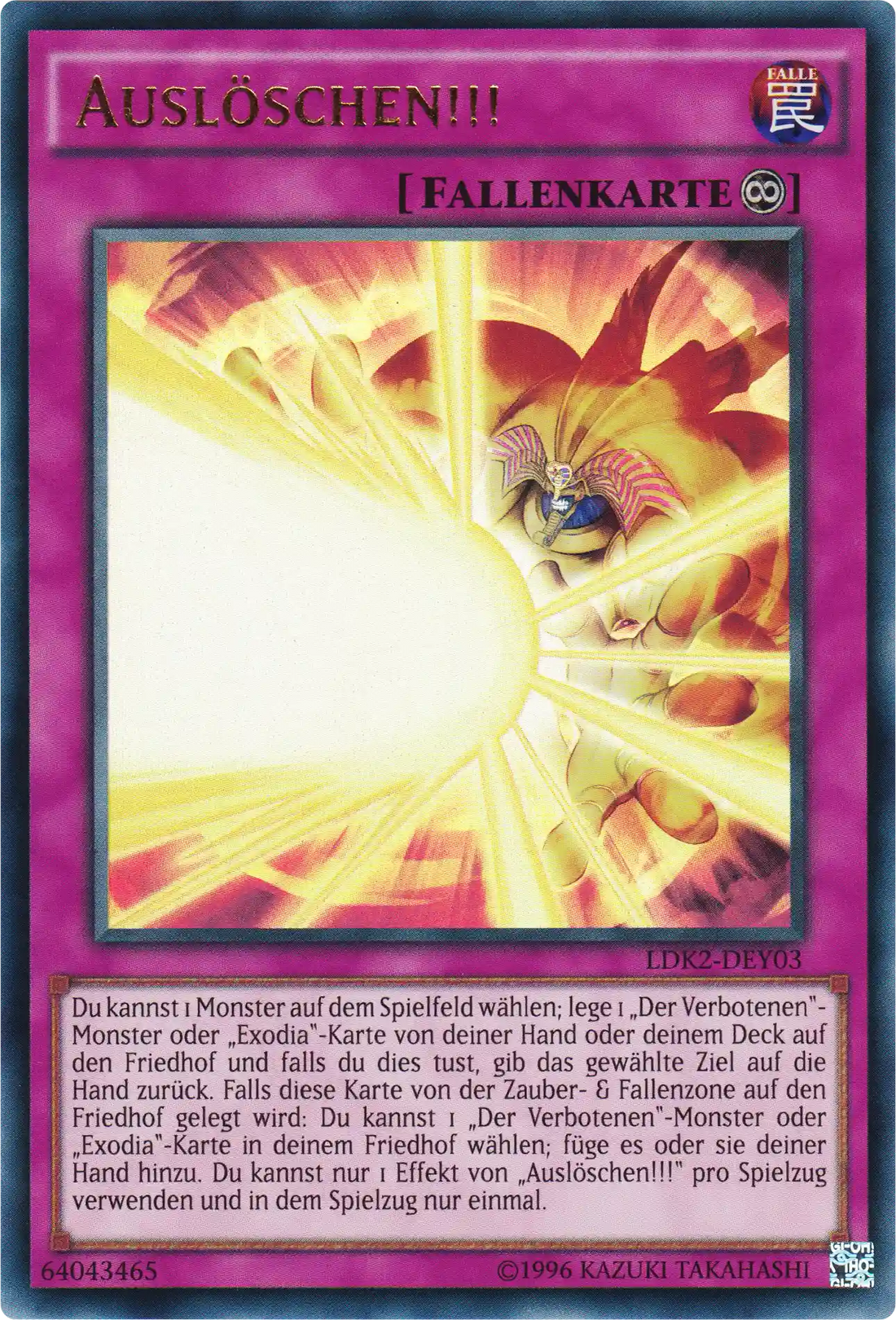 Auslöschen!!! Yu-Gi-Oh! Karte LDK2-DEY03 Ultra Rare