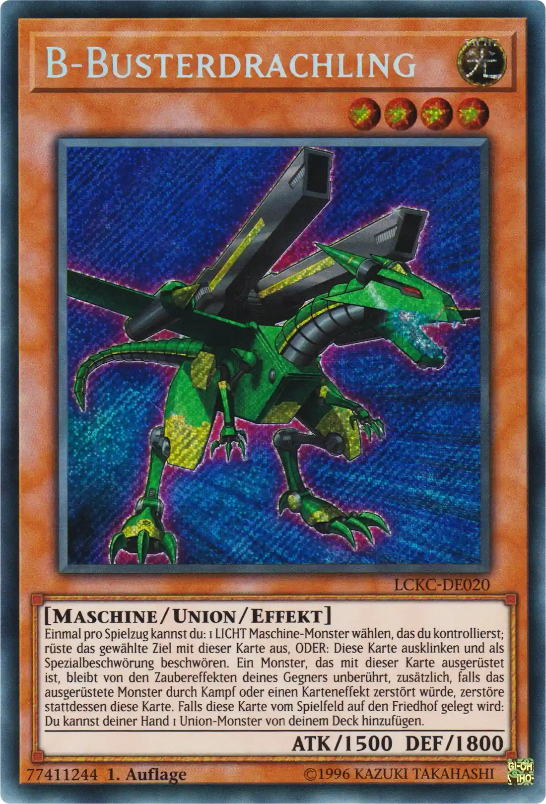 B-Busterdrachling Yu-Gi-Oh! Karte LCKC-DE020 Secret Rare