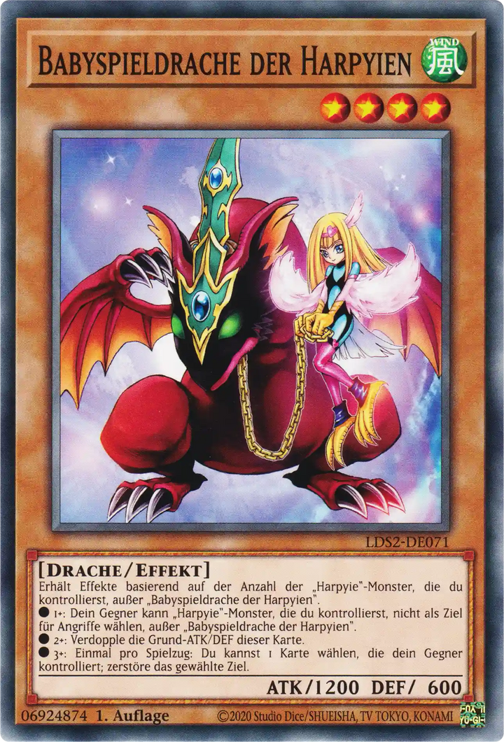 Babyspieldrache der Harpyien Yu-Gi-Oh! Karte LDS2-DE071 Common