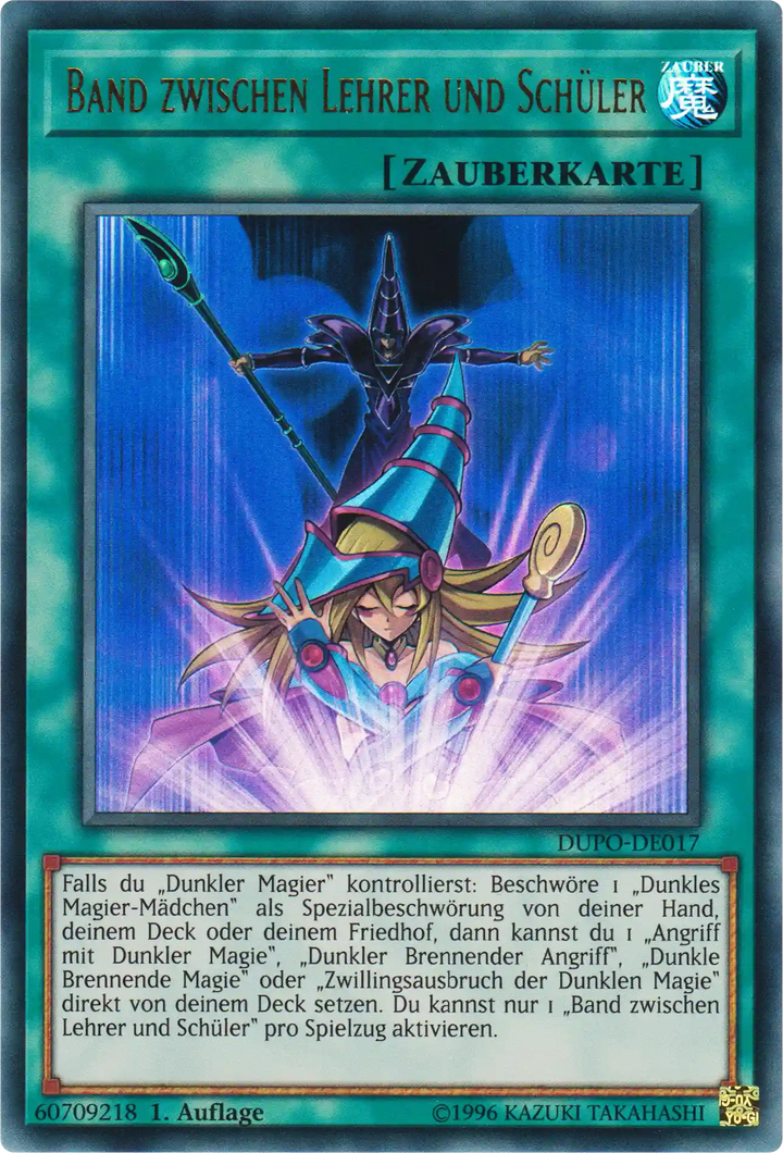 Band zwischen Lehrer und Schüler Yu-Gi-Oh! Karte DUPO-DE017 Ultra Rare