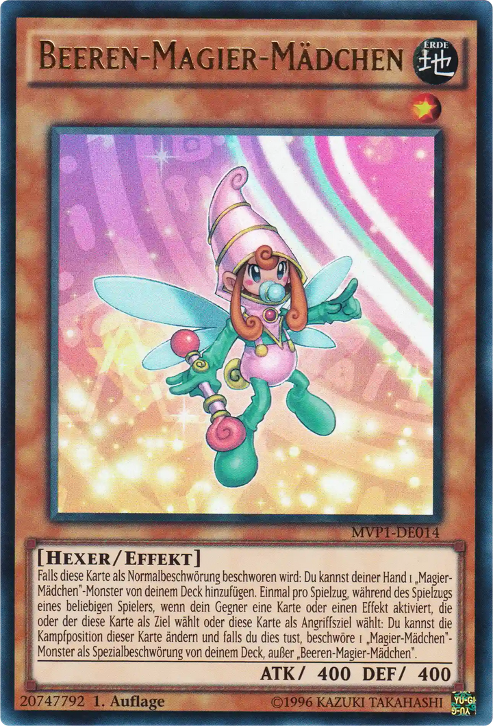 Beeren-Magier-Mädchen Yu-Gi-Oh! Karte MVP1-DE014 Ultra Rare