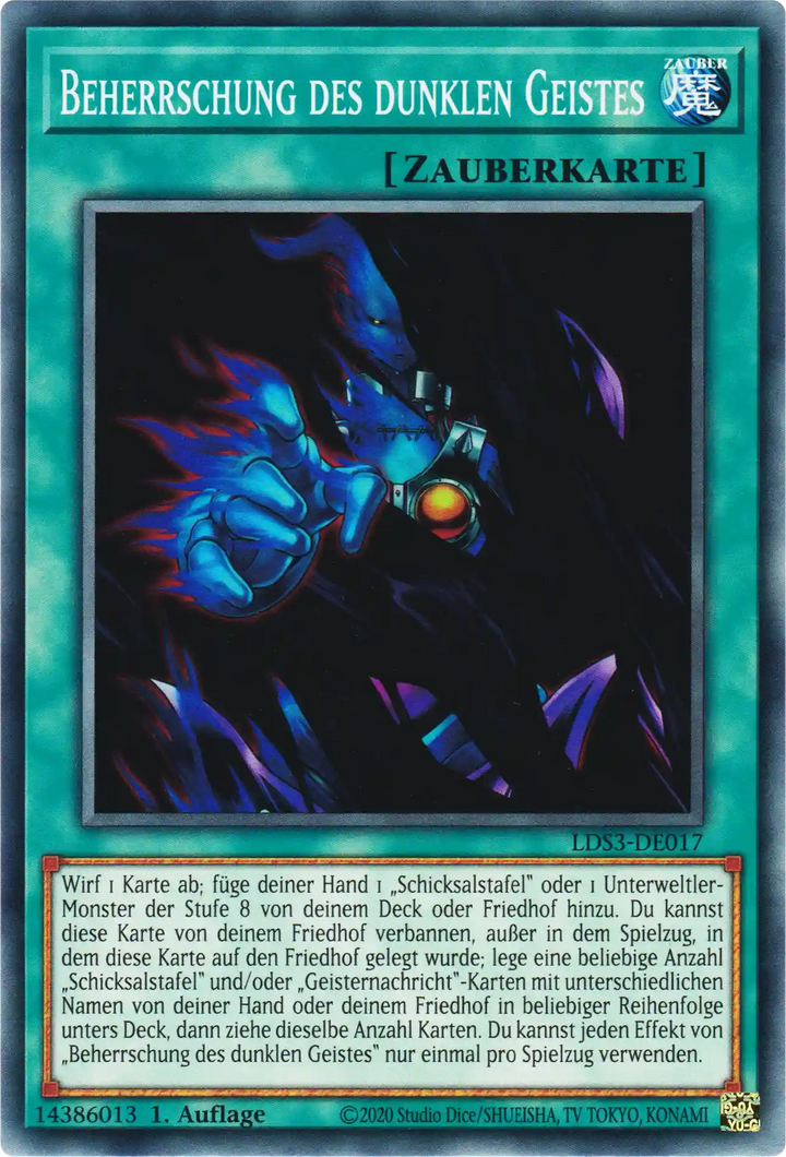 Beherrschung des dunklen Geistes Yu-Gi-Oh! Karte LDS3-DE017 Common