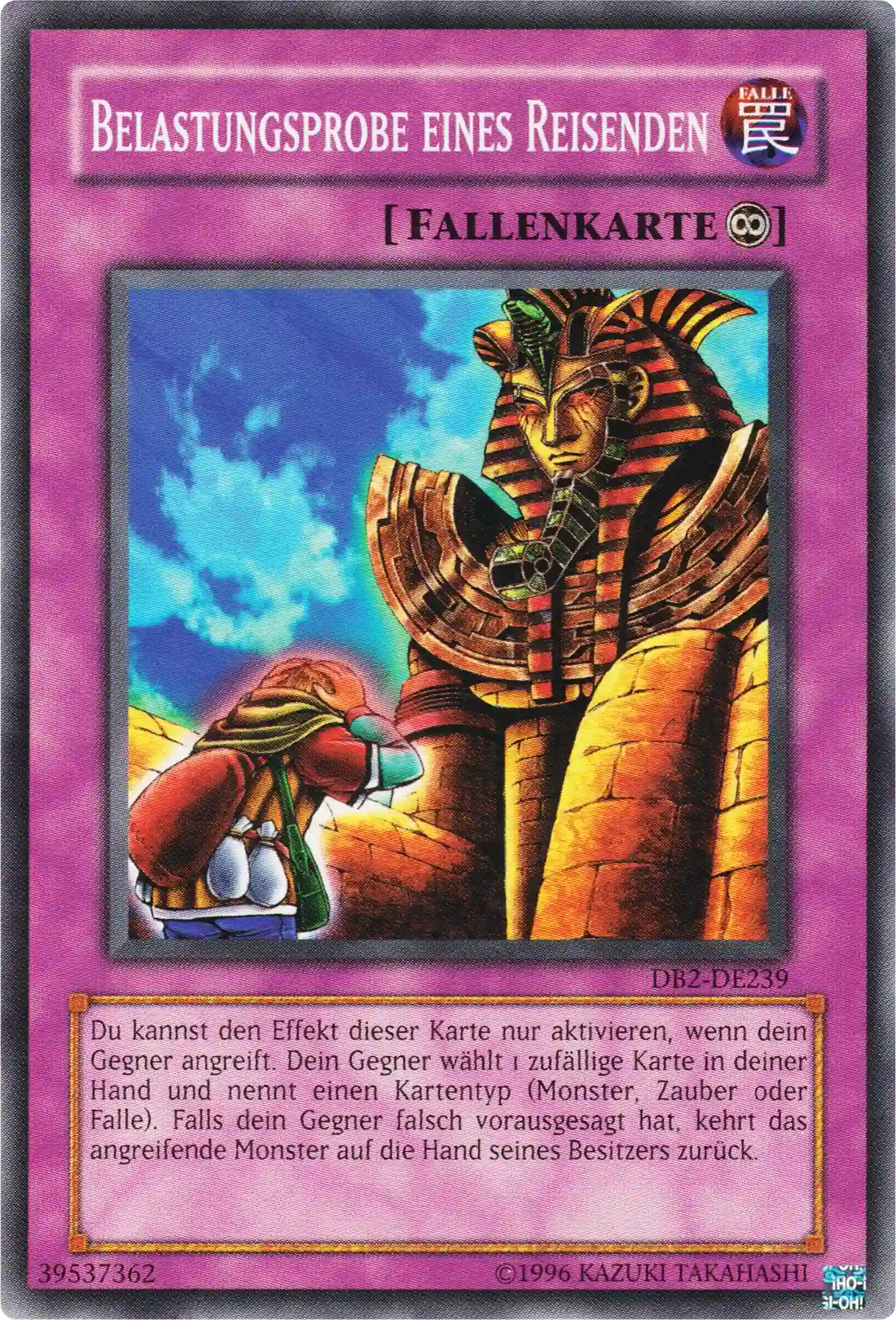 Belastungsprobe eines Reisenden Yu-Gi-Oh! Karte DB2-DE239 Common