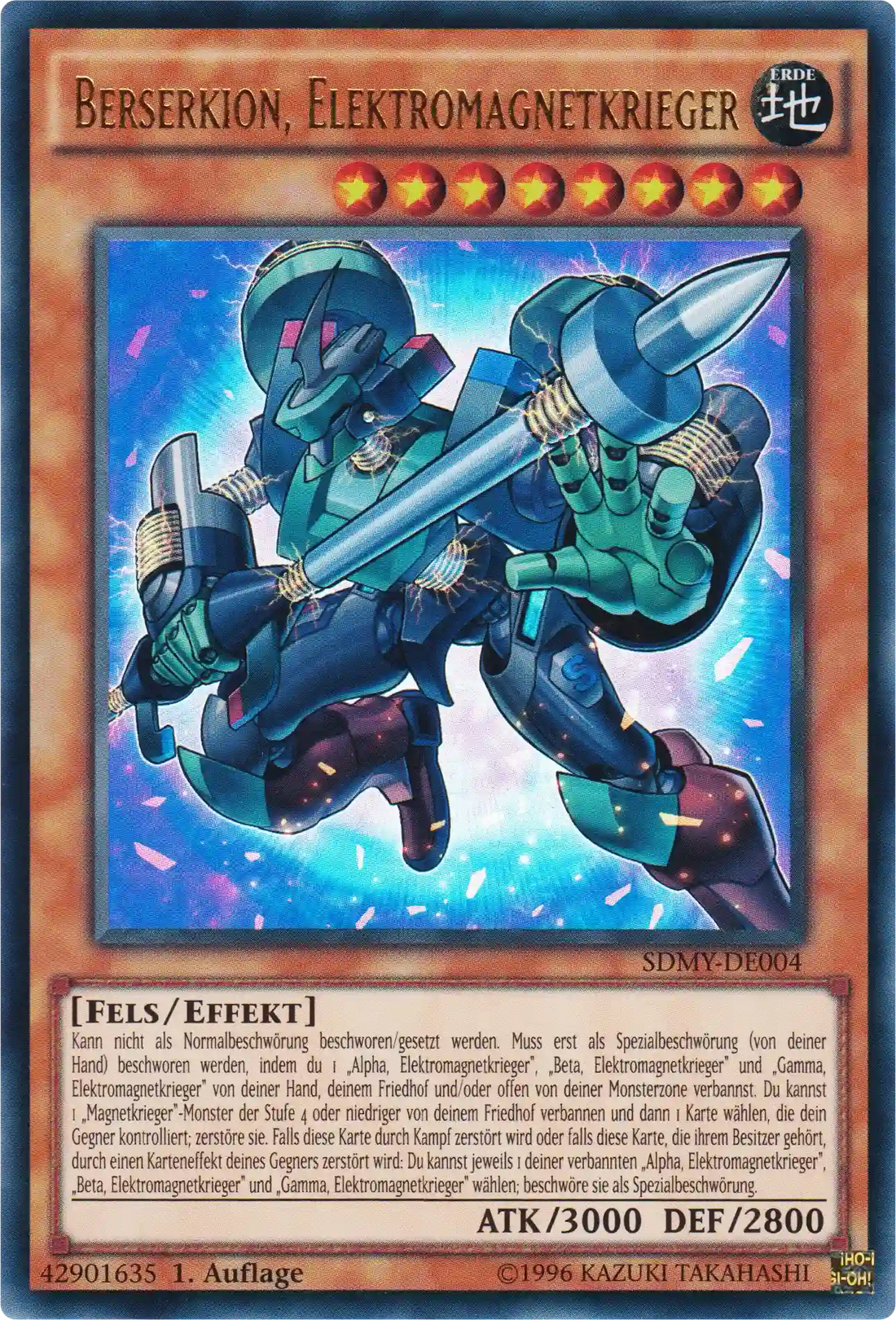 Berserkion, Elektromagnetkrieger Yu-Gi-Oh! Karte SDMY-DE004 Ultra Rare