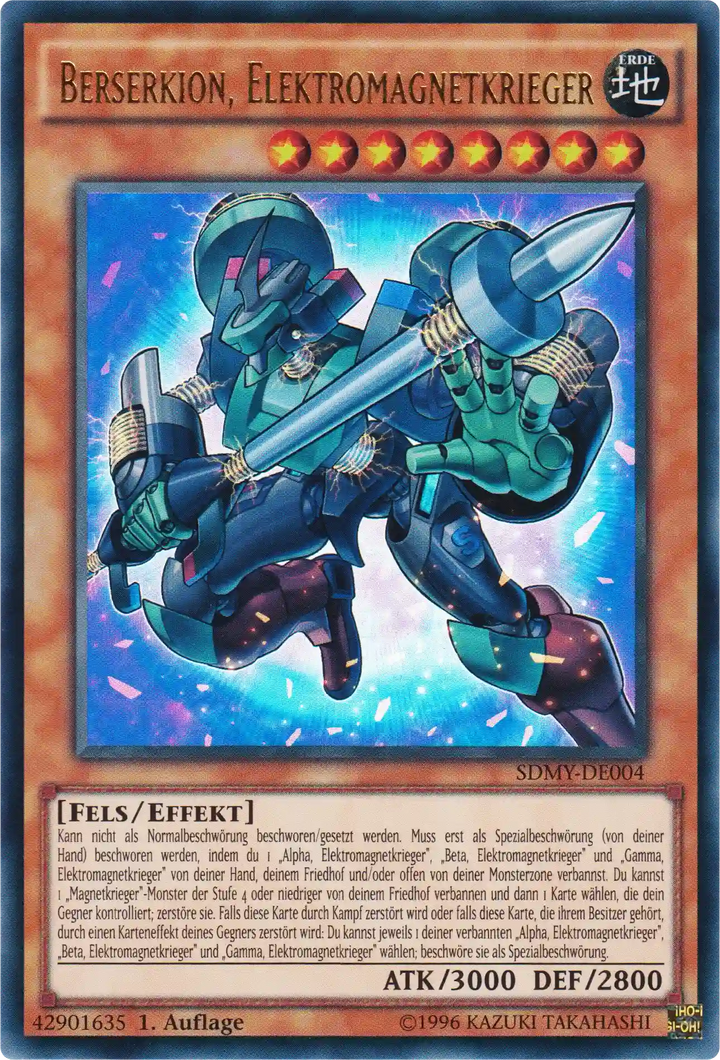 Berserkion, Elektromagnetkrieger Yu-Gi-Oh! Karte SDMY-DE004 Ultra Rare