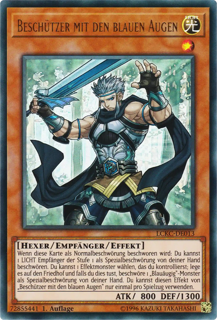 Beschützer mit den blauen Augen Yu-Gi-Oh! Karte LCKC-DE013 Ultra Rare