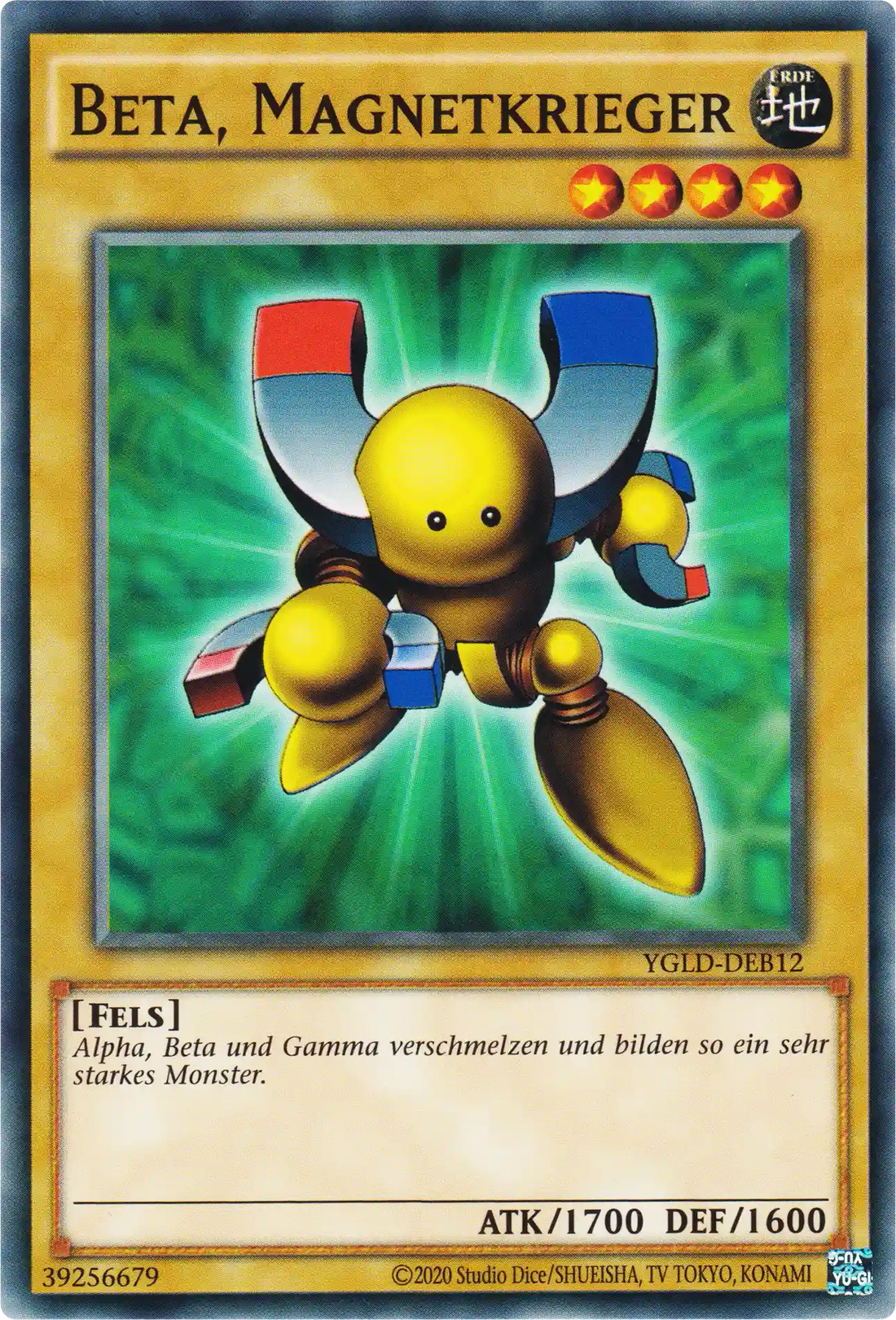 Beta, Magnetkrieger Yu-Gi-Oh! Karte YGLD-DEB12 Common