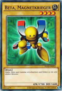 Beta, Magnetkrieger Yu-Gi-Oh! Karte YGLD-DEB12 Common