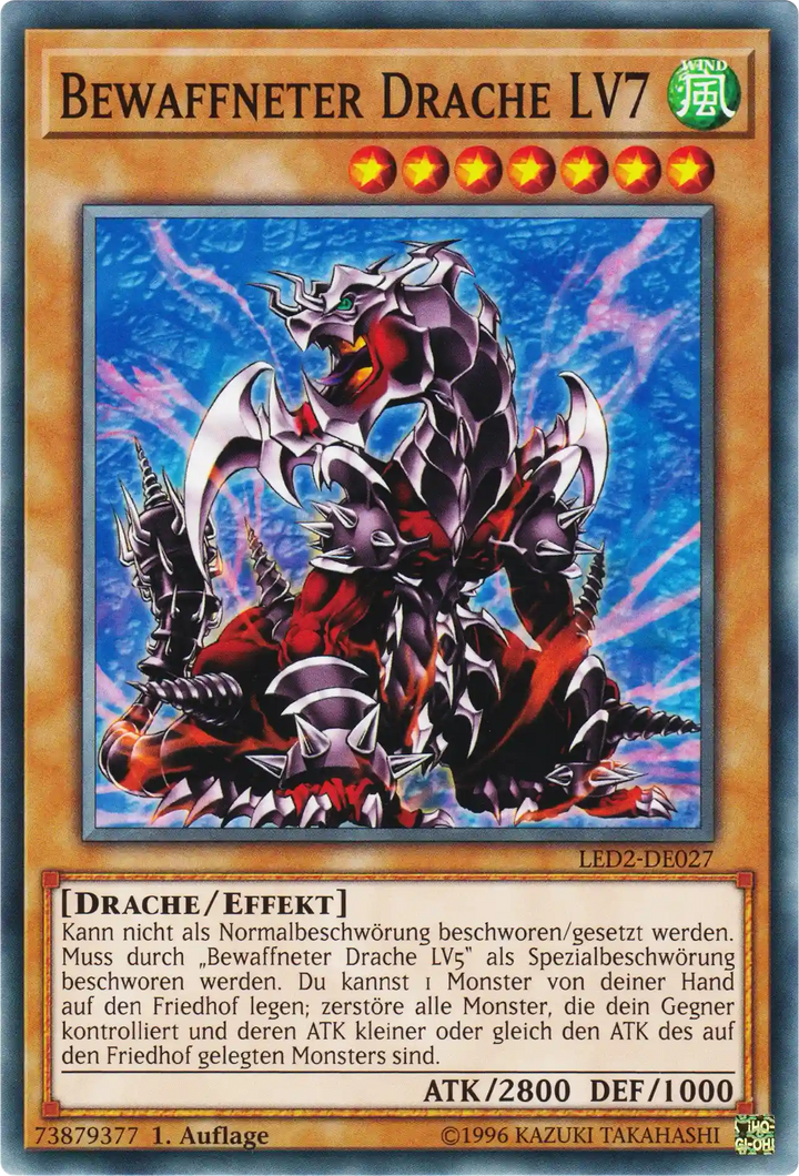 Bewaffneter Drache LV7 Yu-Gi-Oh! Karte LED2-DE027 Common