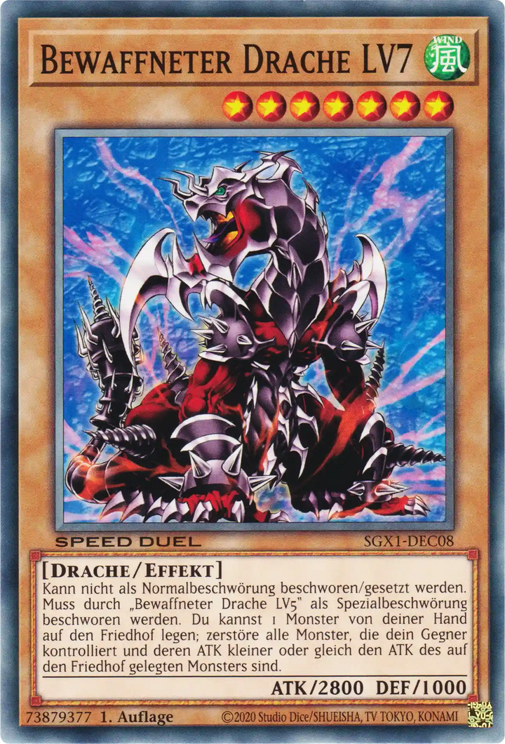Bewaffneter Drache LV7 Yu-Gi-Oh! Karte SGX1-DEC08 Common