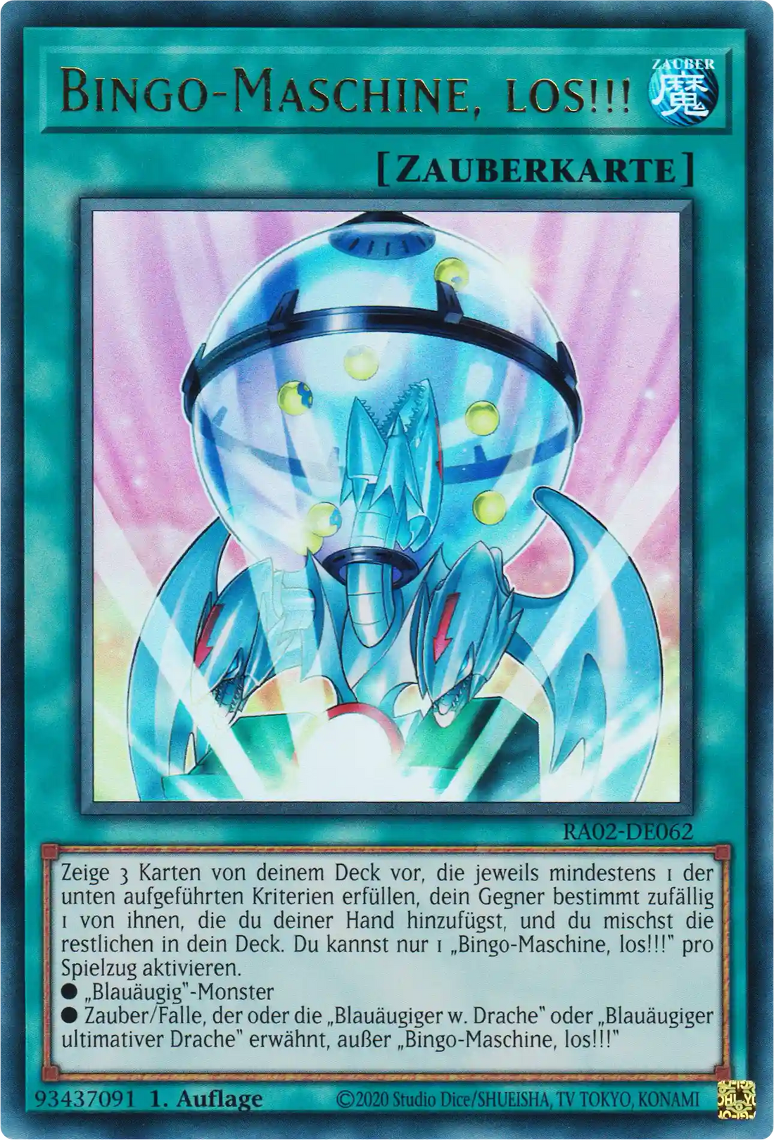 Bingo-Maschine, Los!!! Yu-Gi-Oh! Karte RA02-DE062 Ultra Rare