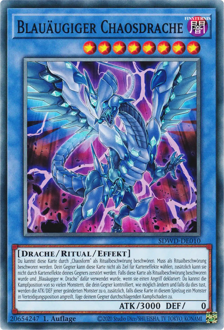 Blauäugiger Chaosdrache Yu-Gi-Oh! Karte SDWD-DE010 Common