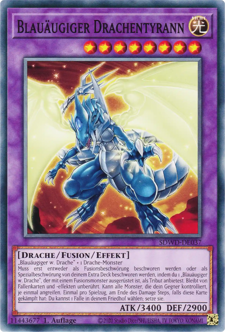 Blauäugiger Drachentyrann Yu-Gi-Oh! Karte SDWD-DE037 Common