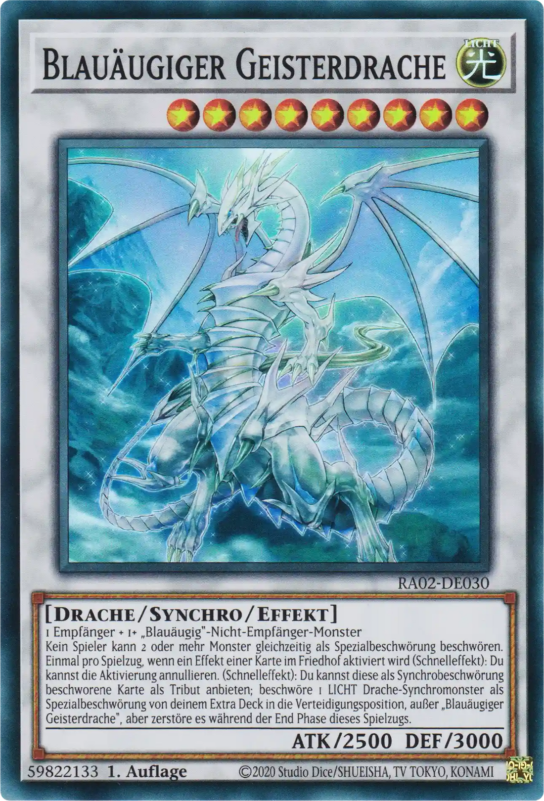 Blauäugiger Geisterdrache Yu-Gi-Oh! Karte RA02-DE030 Super Rare
