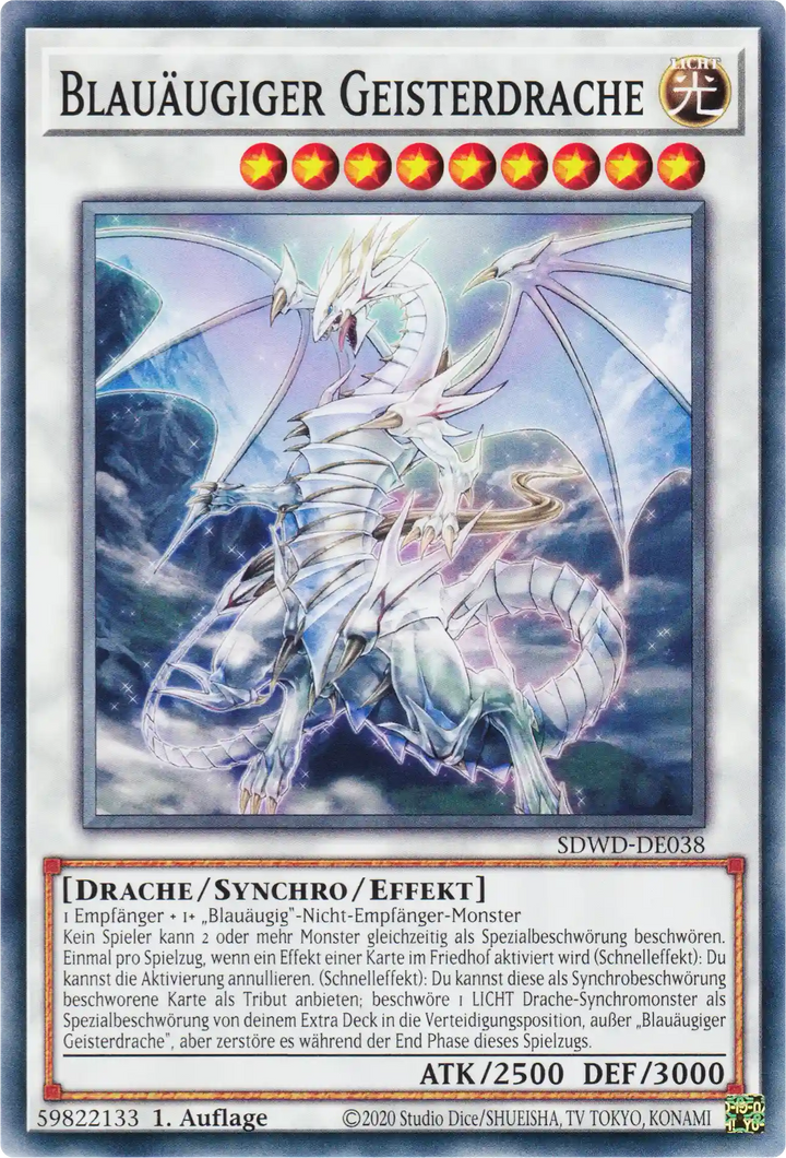 Blauäugiger Geisterdrache Yu-Gi-Oh! Karte SDWD-DE038 Common