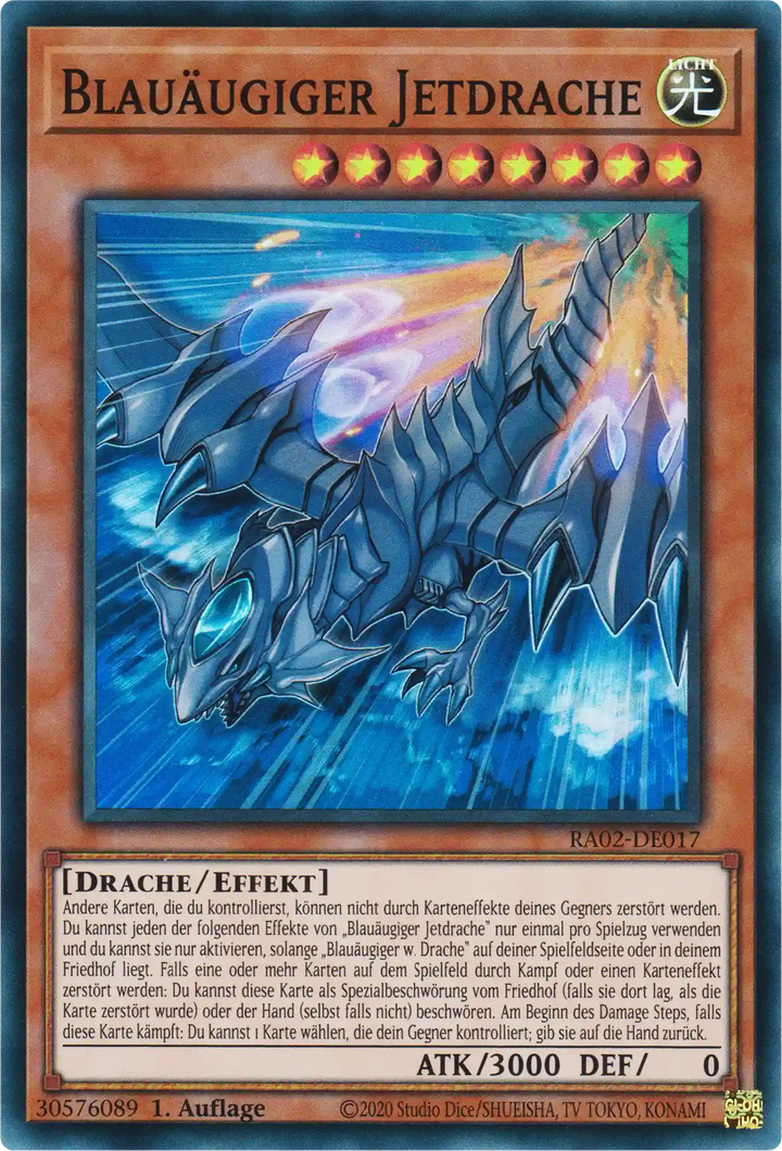 Blauäugiger Jetdrache Yu-Gi-Oh! Karte RA02-DE017 Super Rare