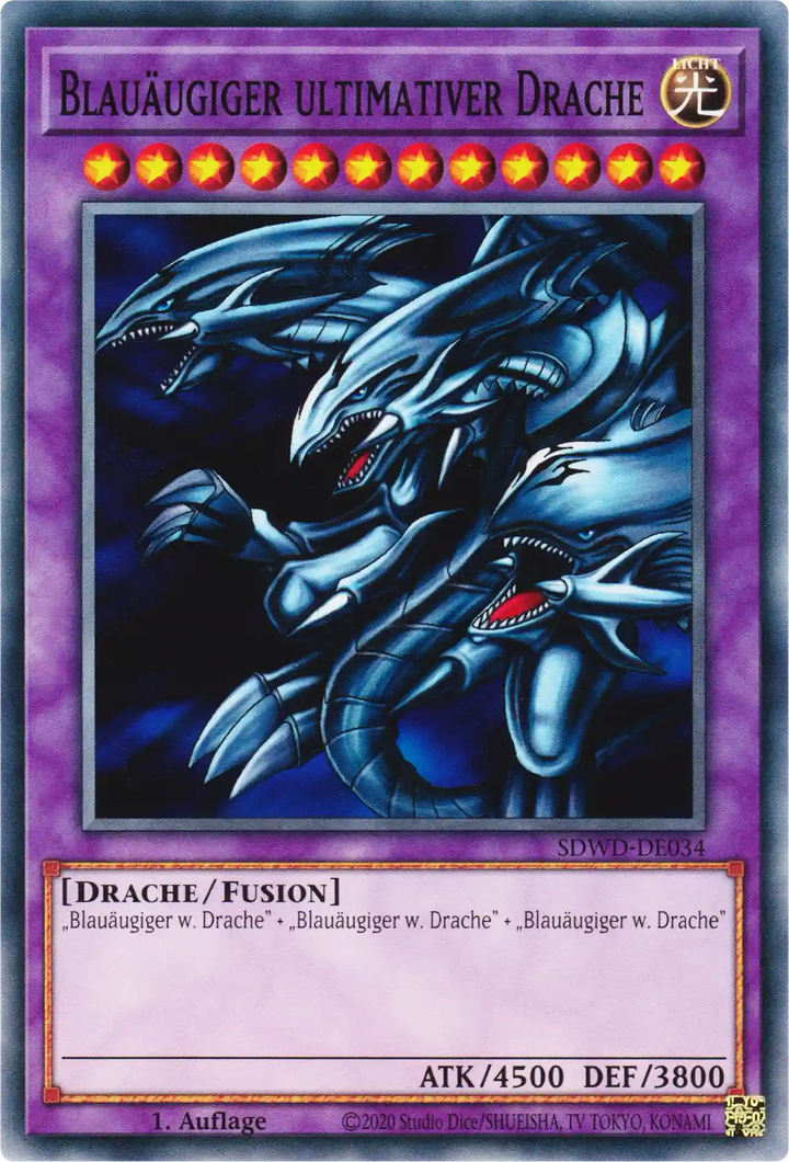 Blauäugiger ultimativer Drache Yu-Gi-Oh! Karte SDWD-DE034 Common