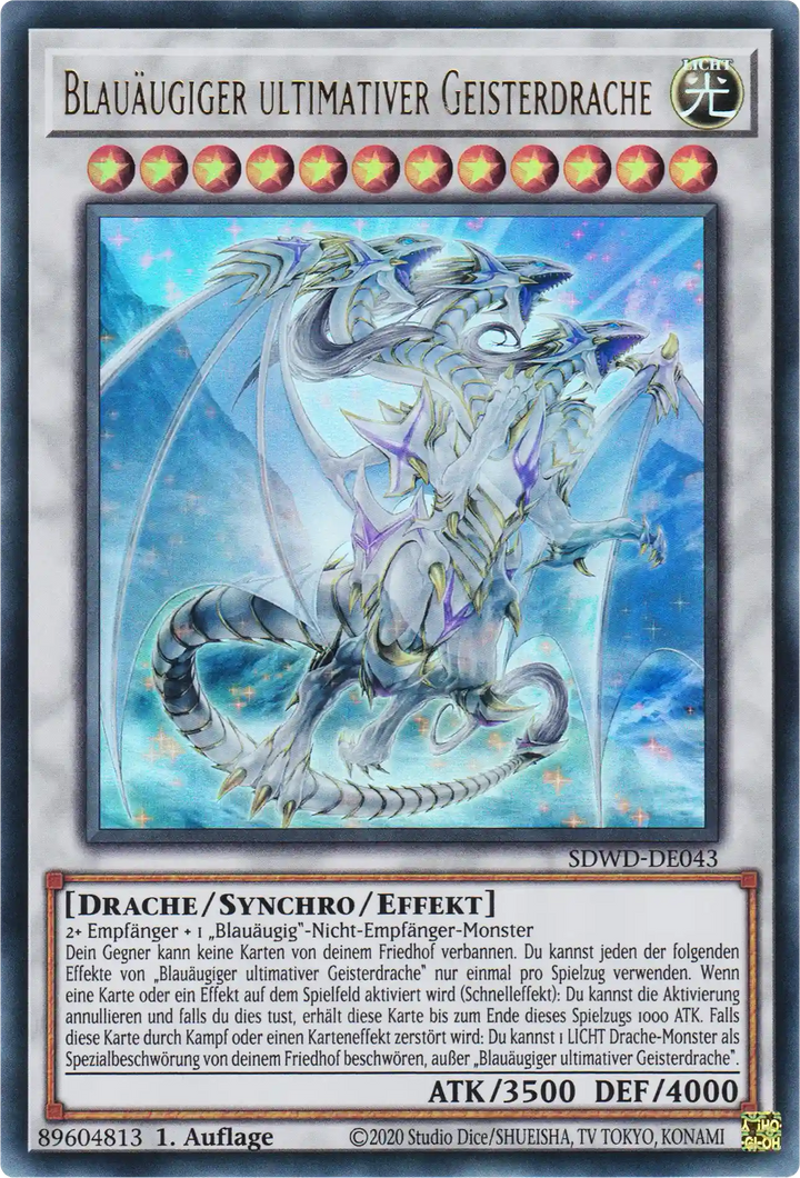 Blauäugiger ultimativer Geisterdrache Yu-Gi-Oh! Karte SDWD-DE043 Ultra Rare