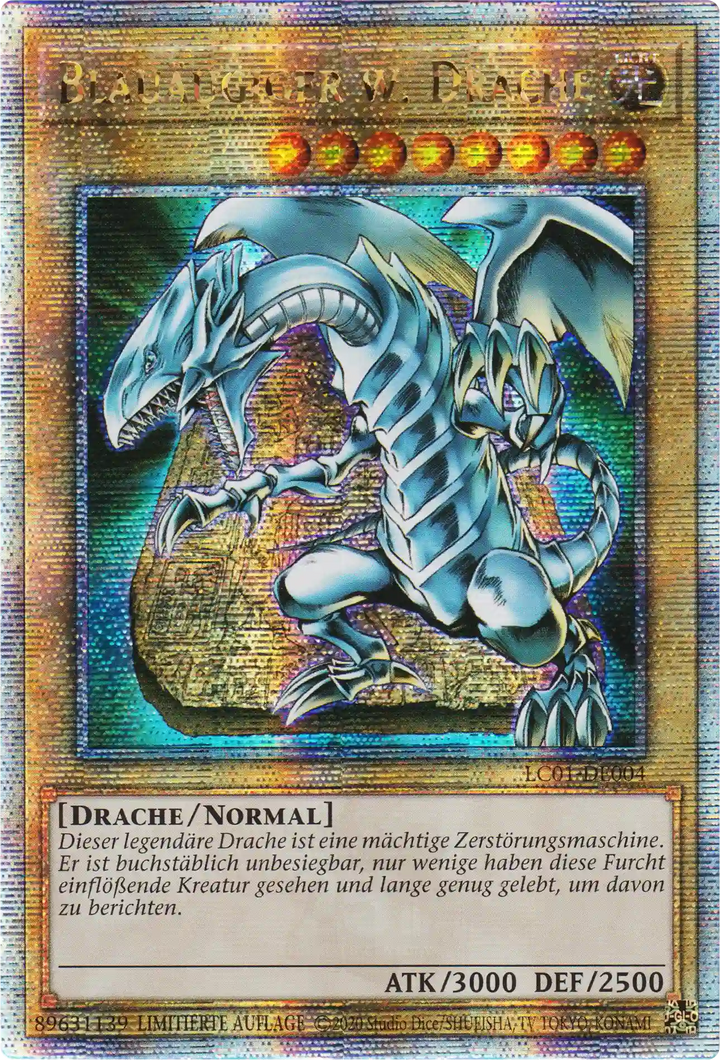 Blauäugiger w. Drache Yu-Gi-Oh! Karte LC01-DE004 Quarter Century Secret Rare