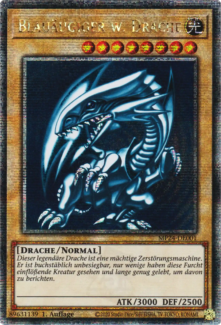 Blauäugiger w. Drache Yu-Gi-Oh! Karte MP24-DE001 Quarter Century Secret Rare