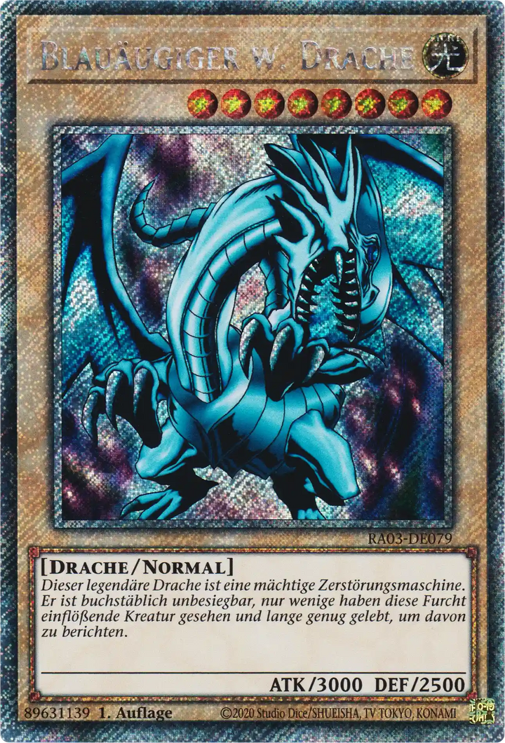 Blauäugiger w. Drache Yu-Gi-Oh! Karte RA03-DE079 Platinum Secret Rare