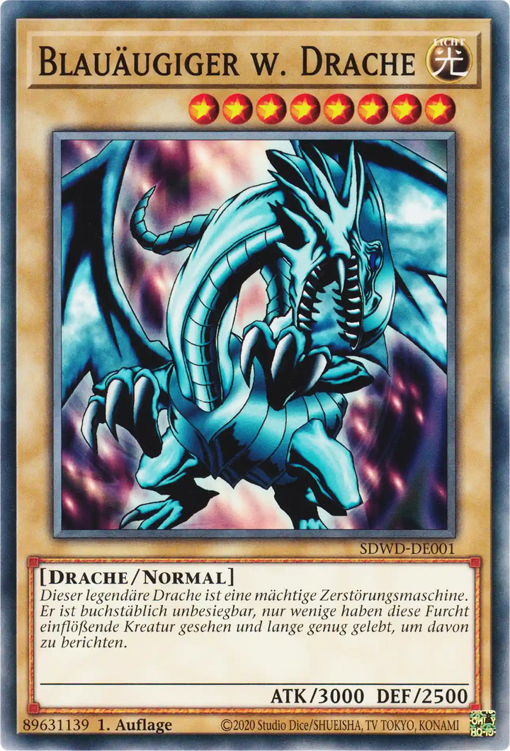 Blauäugiger w. Drache Yu-Gi-Oh! Karte SDWD-DE001 Common