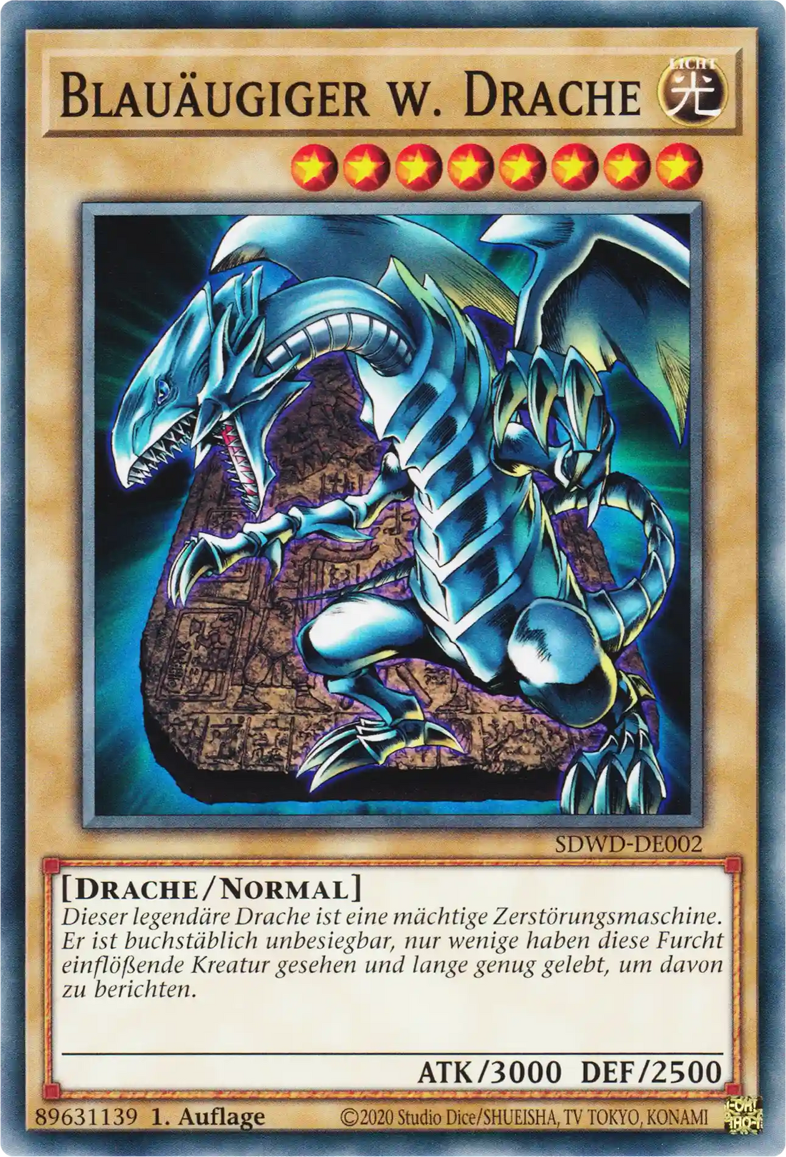 Blauäugiger w. Drache Yu-Gi-Oh! Karte SDWD-DE002 Common