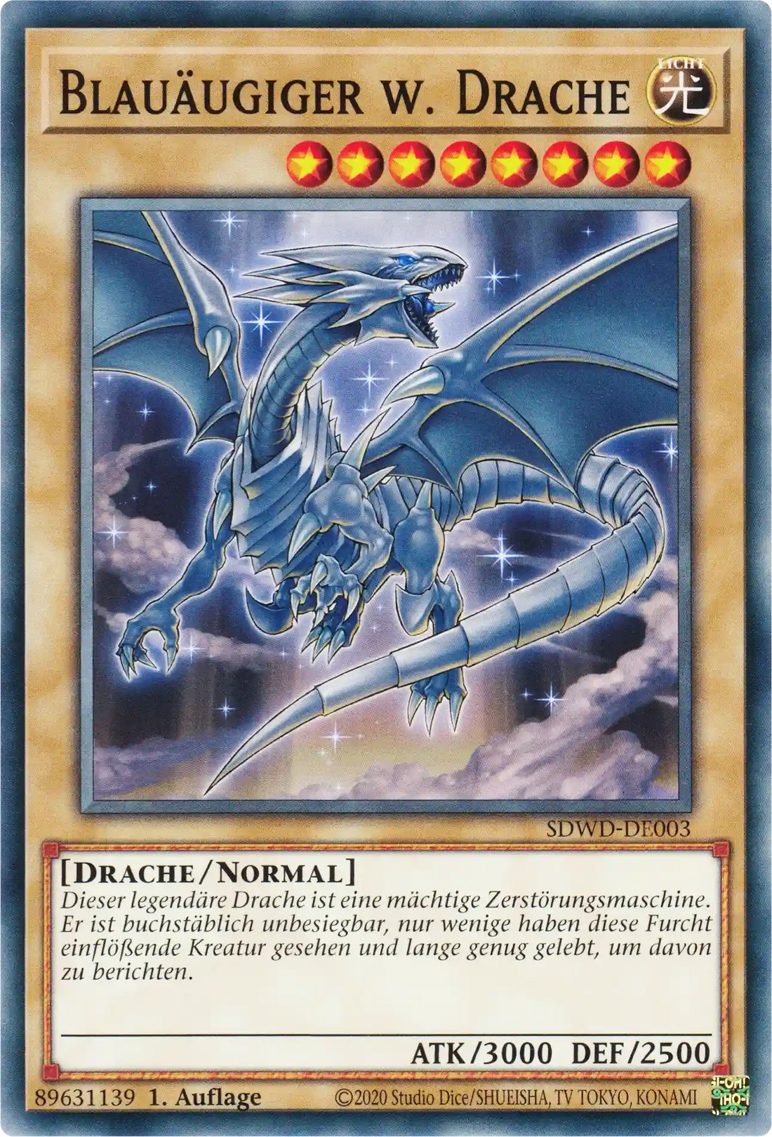 Blauäugiger w. Drache Yu-Gi-Oh! Karte SDWD-DE003 Common
